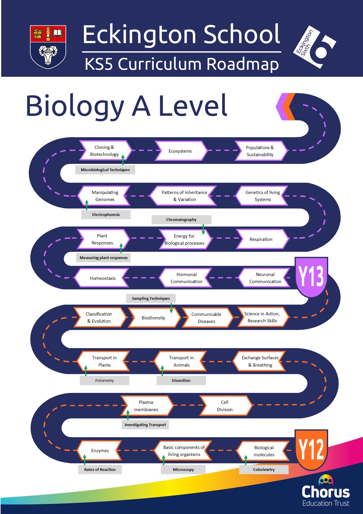 Key stage 5 biology curriculum roadmap